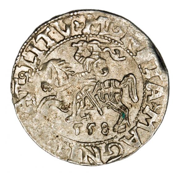 Półgrosz 1558 Zygmunt II August Litwa Wilno (1)