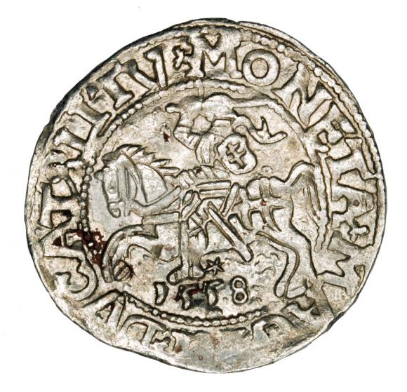 Półgrosz 1558 Zygmunt II August Litwa Wilno (1)