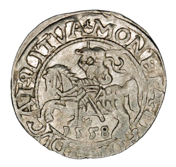 Półgrosz 1558 Zygmunt II August Litwa Wilno (1)