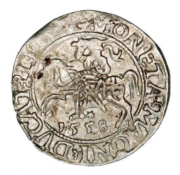 Półgrosz 1558 Zygmunt II August Litwa Wilno (1)