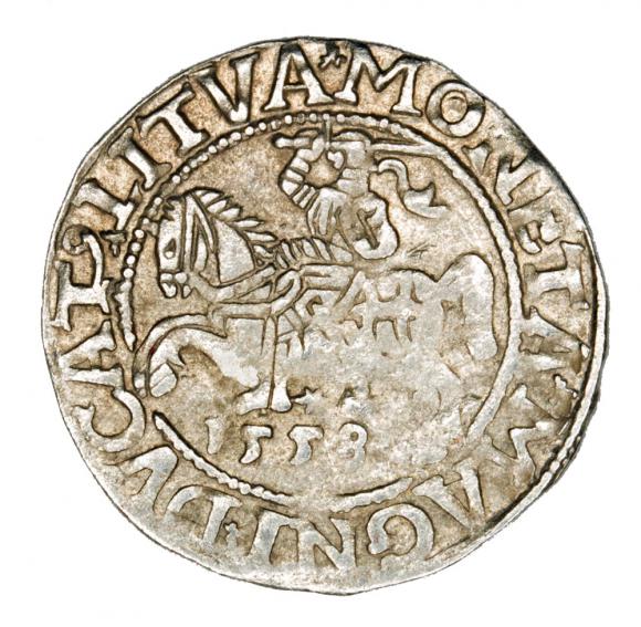 Półgrosz 1558 Zygmunt II August Litwa Wilno (1)