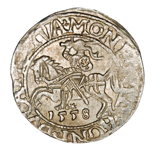 Półgrosz 1558 Zygmunt II August Litwa Wilno (1)