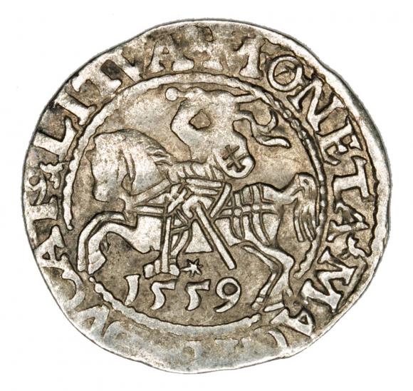 Półgrosz 1559 Zygmunt II August Litwa Wilno (1)