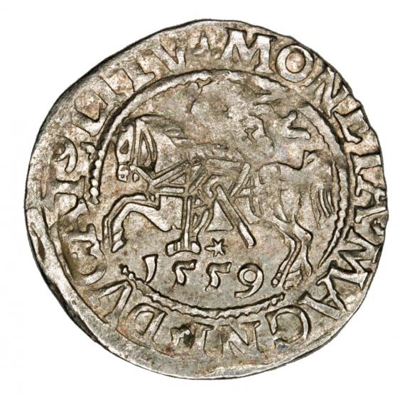 Półgrosz 1559 Zygmunt II August Litwa Wilno (1)
