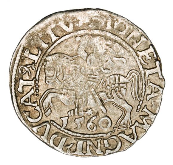 Półgrosz 1560 Zygmunt II August Litwa Wilno (1)