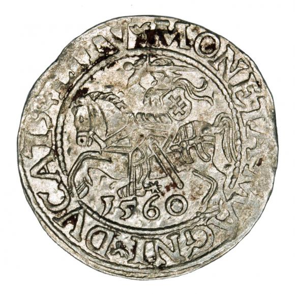 Półgrosz 1560 Zygmunt II August Litwa Wilno (1)