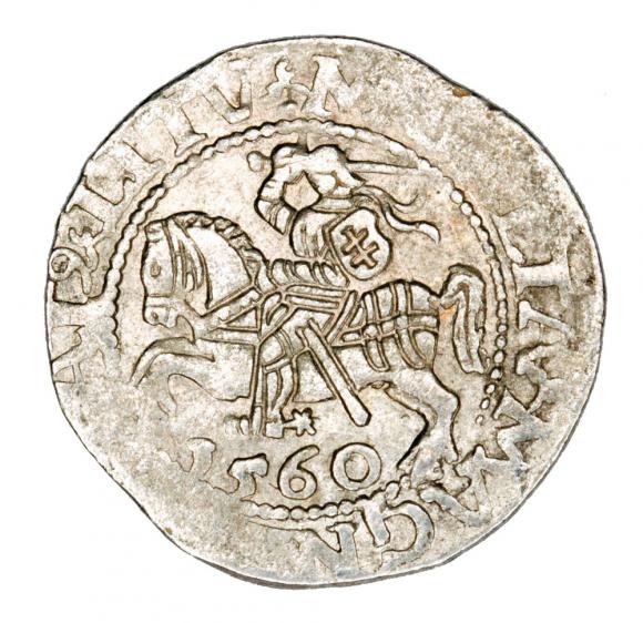 Półgrosz 1560 Zygmunt II August Litwa Wilno (1)