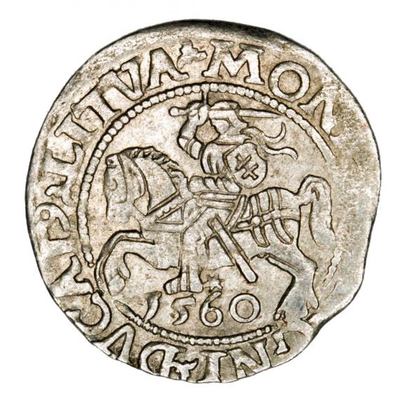 Półgrosz 1560 Zygmunt II August Litwa Wilno (1)