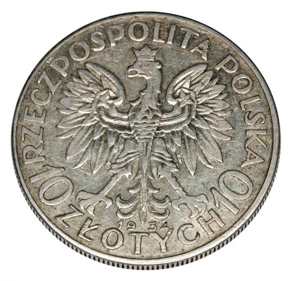 10 złotych 1932 Głowa Kobiety II RP Londyn (2)