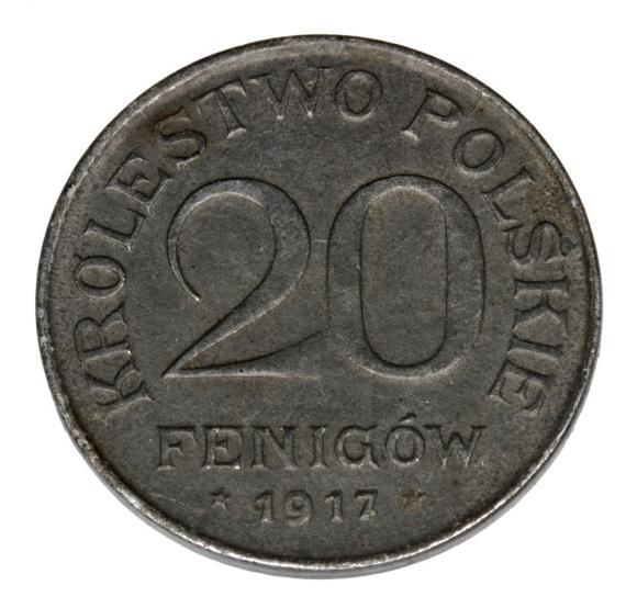 20 fenigów 1917 Królestwo Polskie Stuttgart (1)