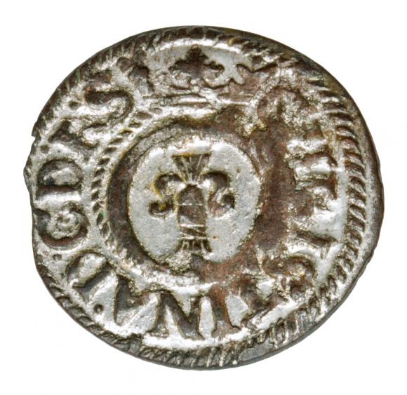 Szeląg 1638 Krystyna Waza Ryga (1)