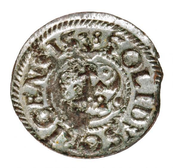 Szeląg 1638 Krystyna Waza Ryga (2)