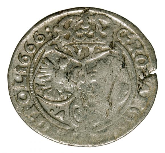 Szóstak 1666 Jan Kazimierz Polska Kraków (2)