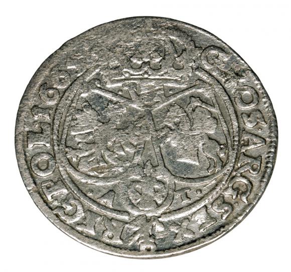 Szóstak 1665 Jan Kazimierz Polska Kraków (2)