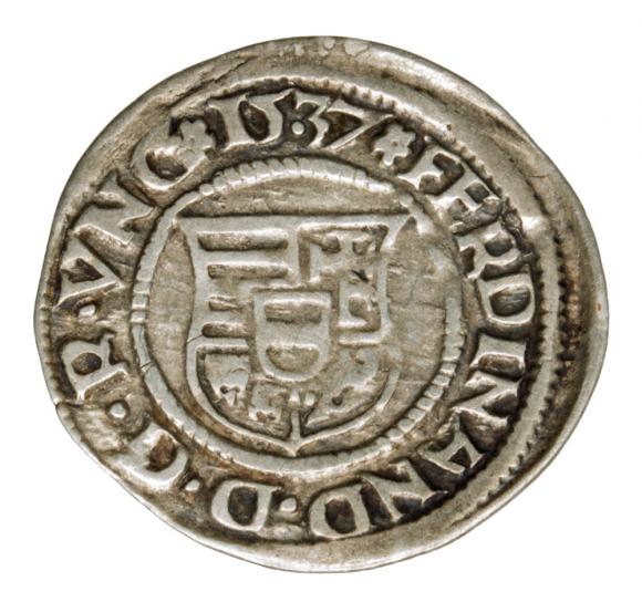 Denar 1537 Ferdynand I Habsburg Węgry Kremnica (1)