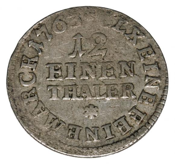 1/12 talara 1763 Fryderyk Chrystian Niemcy Lipsk (2)