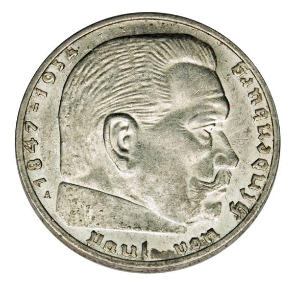 2 marki 1939 Paul von Hindenburg orzeł ze swastyką Niemcy Berlin A (1)