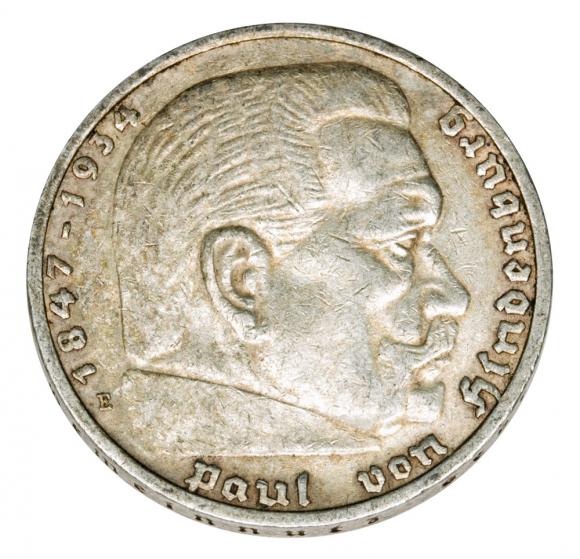 5 marek 1935 E Paul von Hindenburg orzeł pruski Niemcy Muldenhutten (1)