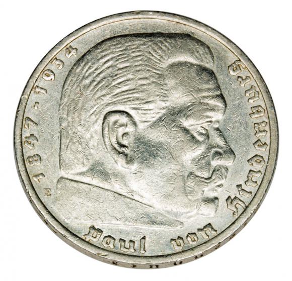5 marek 1935 E Paul von Hindenburg orzeł pruski Niemcy Muldenhutten (1)