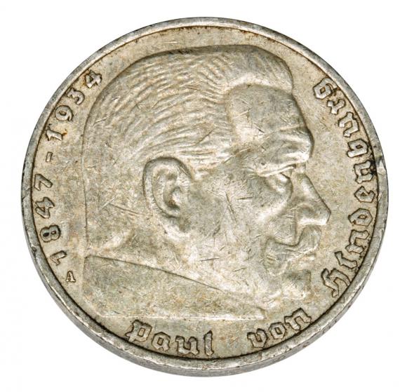 5 marek 1936 Paul von Hindenburg orzeł ze swastyką Niemcy Berlin A (1)