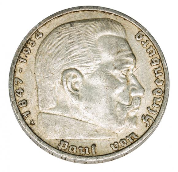 5 marek 1936 Paul von Hindenburg orzeł ze swastyką Niemcy Berlin A (1)