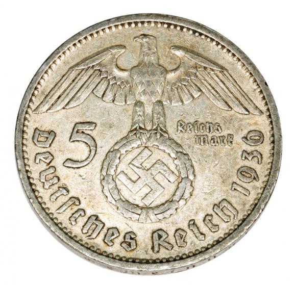 5 marek 1936 Paul von Hindenburg orzeł ze swastyką Niemcy Berlin A (2)