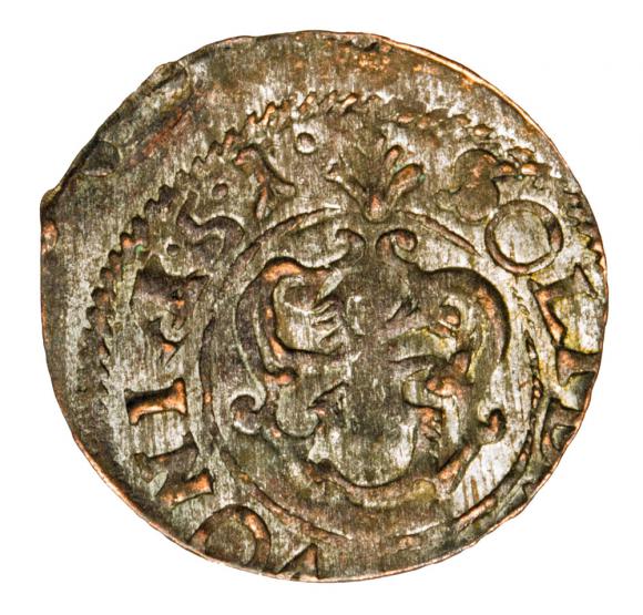 Szeląg 1651 Krystyna Waza Liwonia (2)