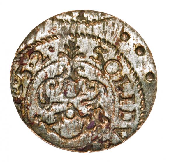 Szeląg 1652 Krystyna Waza Liwonia (2)