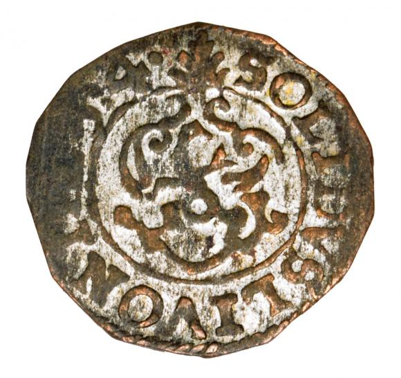 Szeląg 1654 Krystyna Waza Liwonia (2)