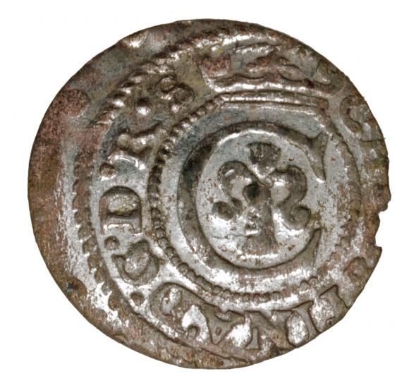 Szeląg 1644 Krystyna Waza Ryga (1)