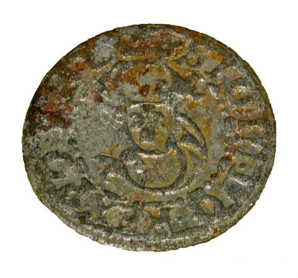Szeląg 1618 Zygmunt III Waza Ryga (1)