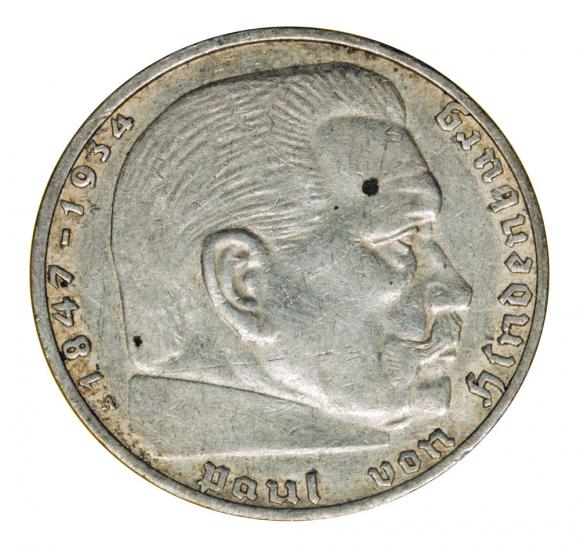 2 marki 1937 A Paul von Hindenburg orzeł ze swastyką Niemcy Berlin (1)