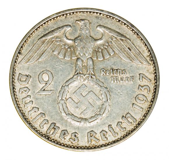 2 marki 1937 A Paul von Hindenburg orzeł ze swastyką Niemcy Berlin (2)