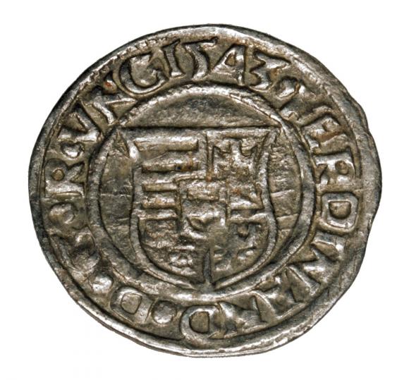 Denar 1543 Ferdynand I Habsburg Węgry Kremnica (1)
