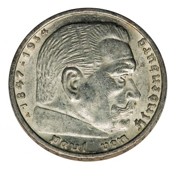 5 marek 1936 A Paul von Hindenburg / orzeł pruski Berlin (1)