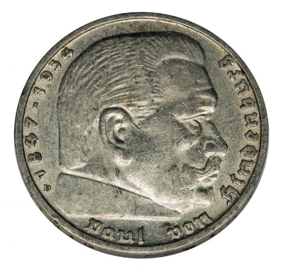 5 marek 1935 D Paul von Hindenburg / orzeł pruski Monachium (1)