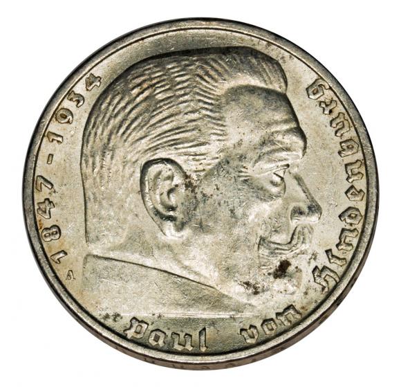 5 marek 1936 A Paul von Hindenburg / orzeł pruski Berlin (1)