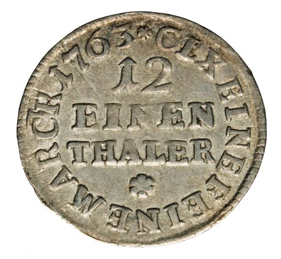 1/12 talara 1763 Fryderyk Chrystian Niemcy Lipsk (2)