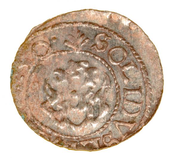 Szeląg 1650 Krystyna Waza Liwonia (2)