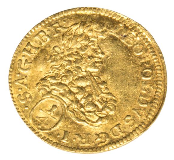 1/4 dukata 1696 Leopold I Habsburg Wrocław złoto (1)