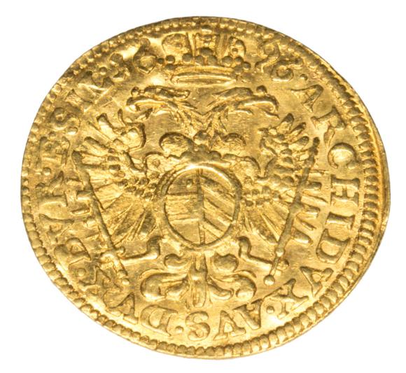 1/4 dukata 1696 Leopold I Habsburg Wrocław złoto (2)