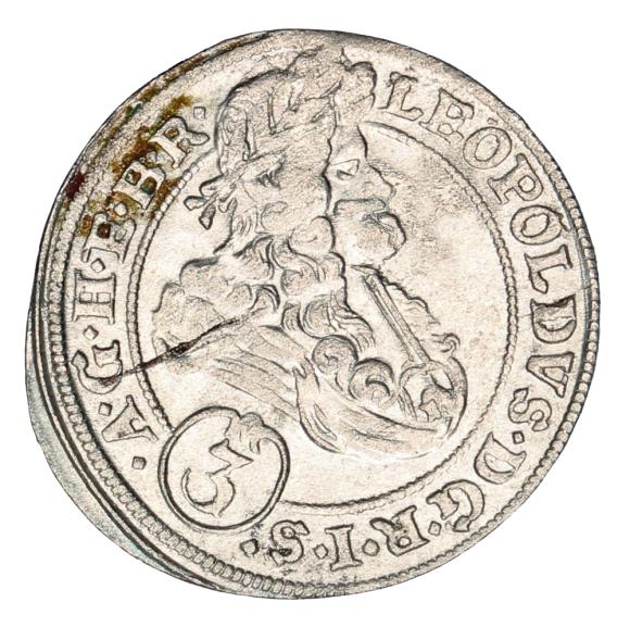 3 krajcary 1696 Leopold I Habsburg Brzeg (1)