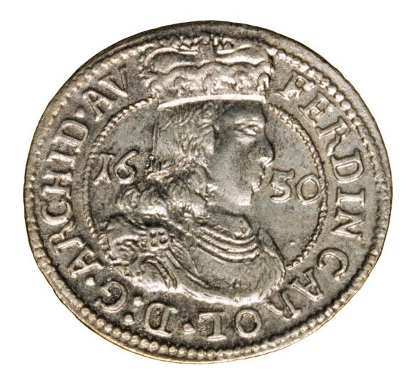 3 krajcary 1650 Ferdynand Karol Austria Hall (1)
