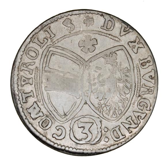 3 krajcary 1643 Ferdynand Karol Austria Tyrol Hall (2)