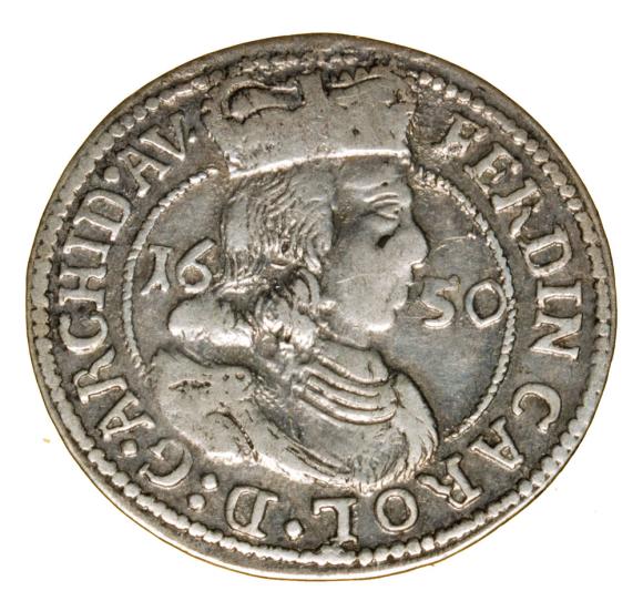 3 krajcary 1650 Ferdynand Karol Austria Tyrol Hall (1)