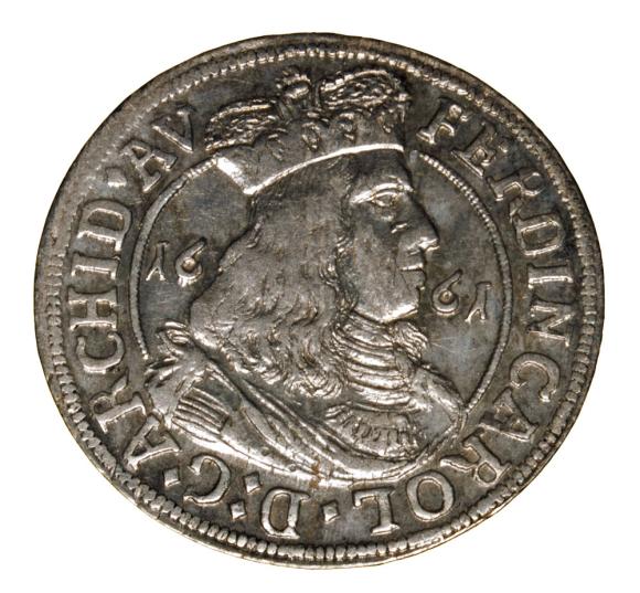 3 krajcary 1661 Ferdynand Karol Austria Tyrol Hall	 (1)