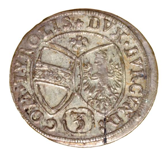 3 krajcary 1662 Ferdynand Karol Austria Tyrol Hall	 (2)