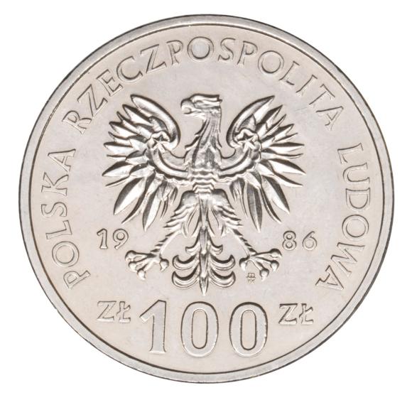 100 złotych 1986 Władysław Łokietek nikiel próba (2)