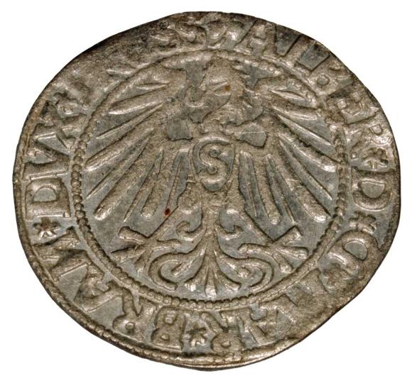 Grosz 1544 Albrecht Hohenzollern Księstwo Pruskie Królewiec (2)