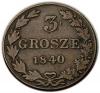 mini: 3 grosze 1840 Mikołaj I Romanow byłe Królestwo Polskie Warszawa (1)